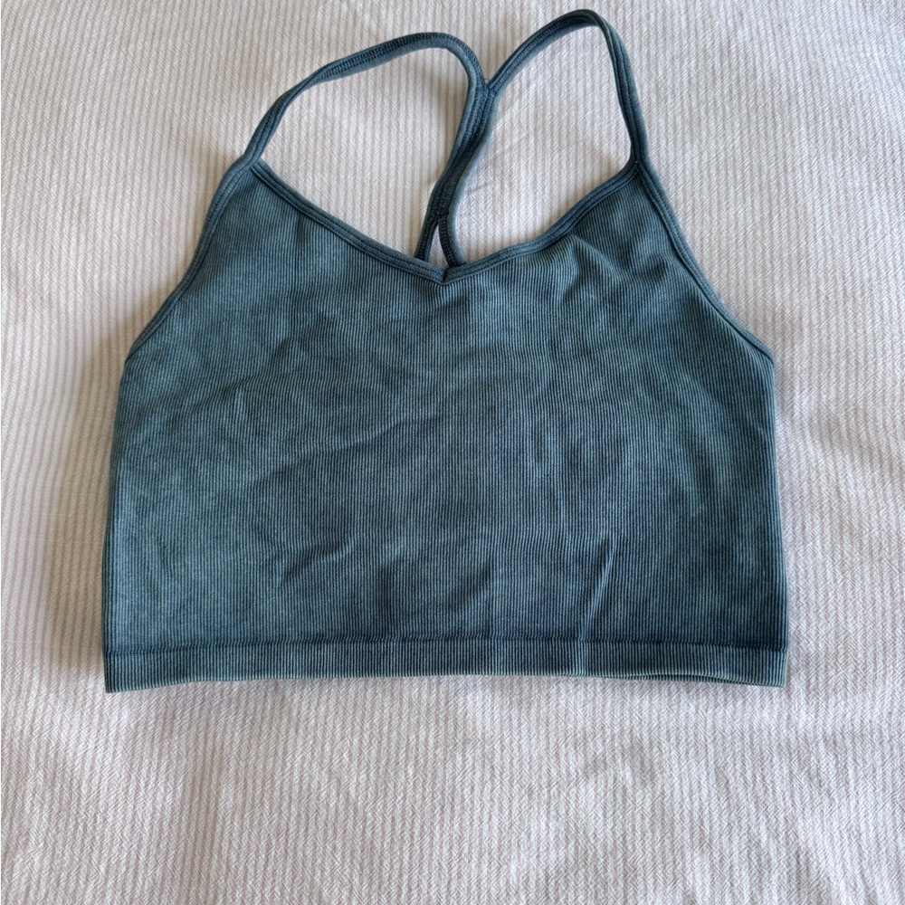 Spiritual Gangster Blue Ribbed Bralette